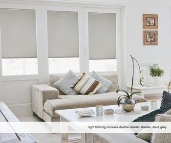 Cordless Double Cellular Shades - Light Filtering